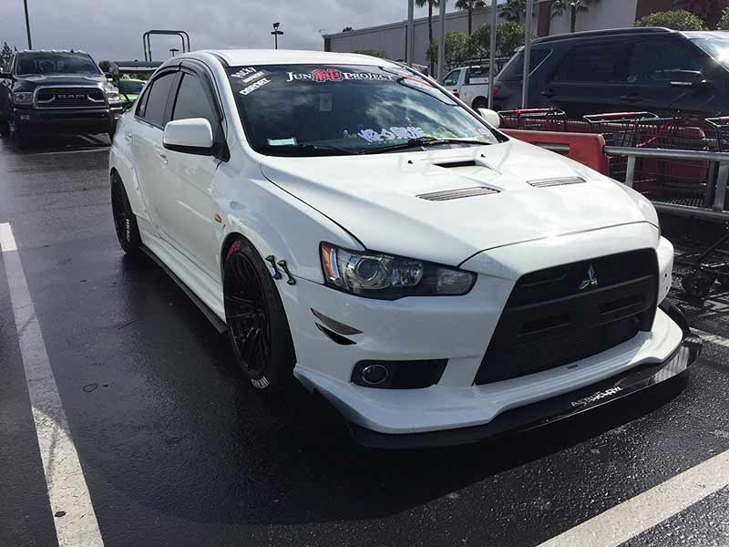 2pcs MEDIUM Black Carbon Fiber Pattern Trim Bumper Fins Diffuser Canards Splitters Kits