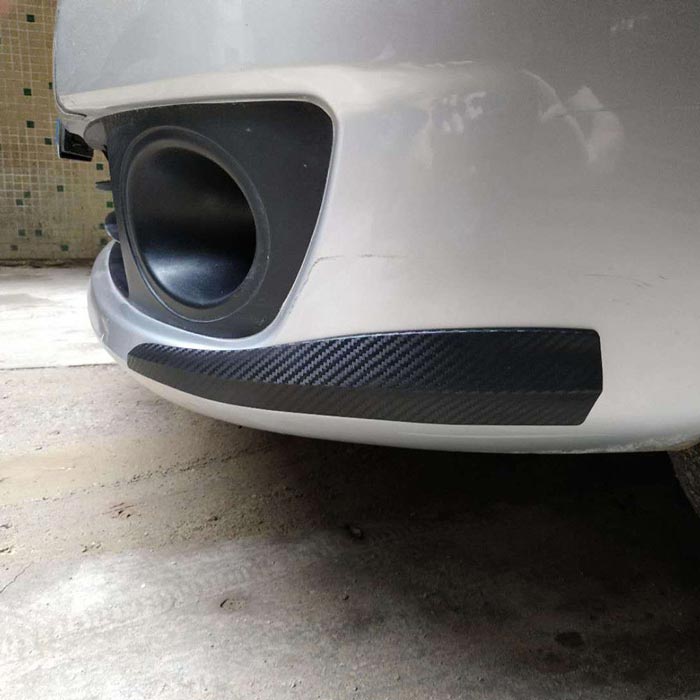 2pcs BIG Size Car SUV Bumper Edge Lip Anti-rub Protector Carbon Fiber Texture Rubber Strips