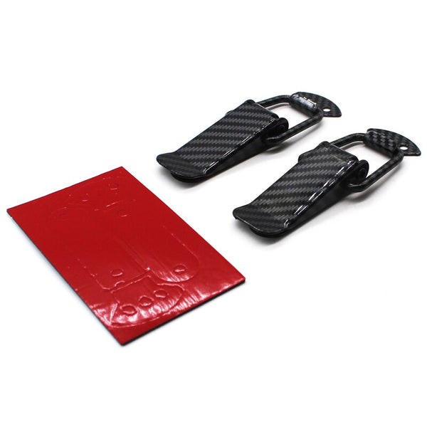 2pcs Carbon Small Universal Bumper Durable Security Hook Lock Clip Kit Clip Hasp Racing Car Truck Hood Quick Release Fastener Accessories