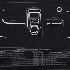 Maruti Ritz LXI / VXI Wooden Dash Kit Trim Dashboard