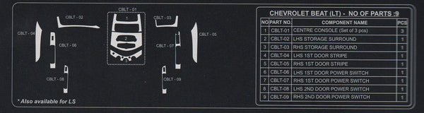 Chevrolet Beat LS Wooden Dash Kit Trim Dashboard