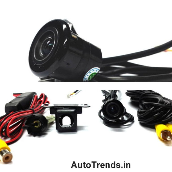 2 in 1(Black Color)Waterproof Car Rear View Night Vision Reverse Parking Camera.