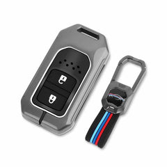Car 2 Button Metal Key Cover For Honda Elevate