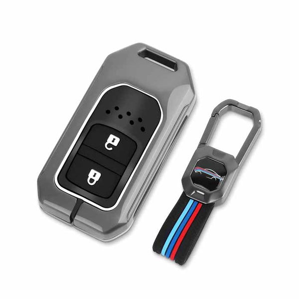 Car 2 Button Metal Key Cover For Honda Elevate