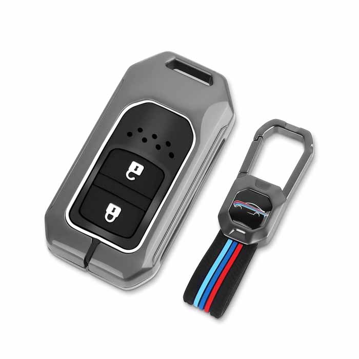 Car 2 Button Metal Key Cover For Honda Elevate
