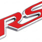 Car 3D Raised Letters RS Emblem Fender Metal Badge with Adhesive Backing Automotive Decoration