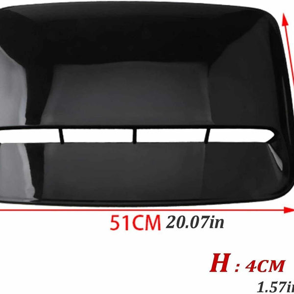 Car Air Intakes Black Car Hood Vent Universal DIY Decoration Large ABS Air Scoop Outlet Flow Intake Hood Vent Cover