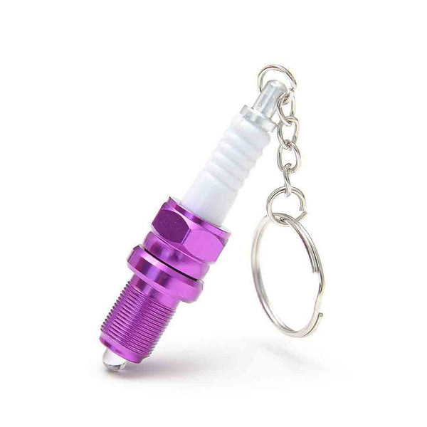 Car and Bike Racing Metal Keychain Engine Spark Plug Assembly Keyring