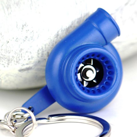 Car and Bike Racing Metal Turbo Charger Bearing Spinning Turbine Keychain
