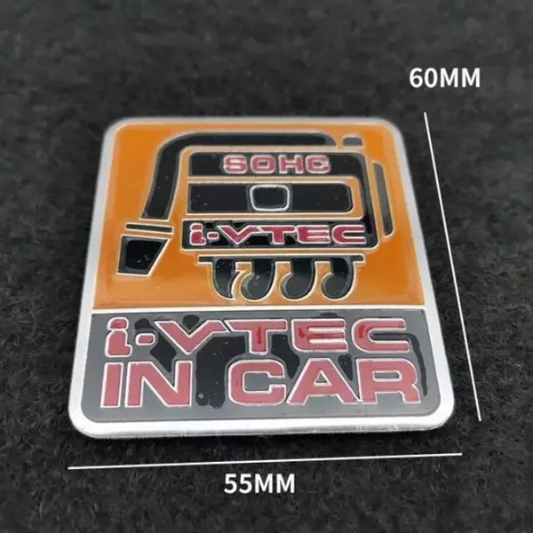 Car Autotmotive Exterior Accessories Honda i-VTEC Trunk Side Rear Metal Emblem Badge Decal Sticker