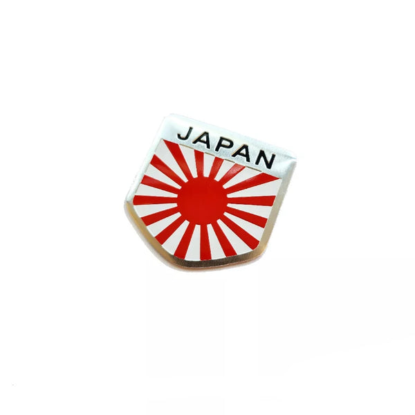 Car Autotmotive Exterior Accessories Japanese Shield Flag Trunk Side Rear Metal Emblem Badge Decal Sticker