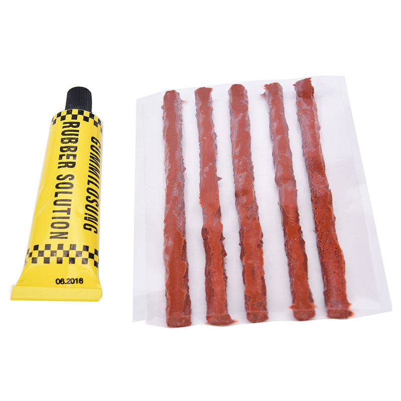 Car Bike Auto Tire Puncture Plug Repair Tool Kit With Glue For Tubeless Tyre Safety Strip