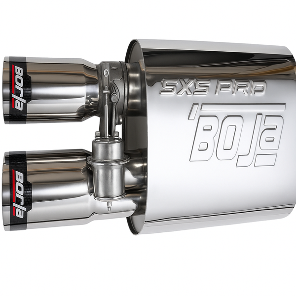 Car Carbon Double Tip Valvetronic Exhaust Remote With Vacuum Valve