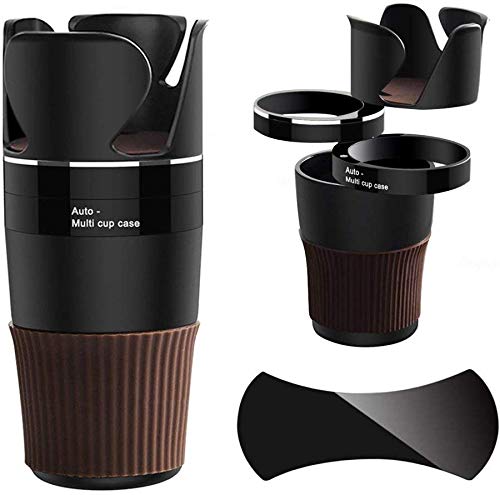 Car Cup Holder,Multi-Functional 5 in 1 Drink Holders 360Rotatable Vehicle Organizer for Sunglasses Drink Phone and Items Storage