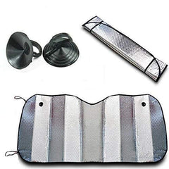 Car Front/Rear Foldable Silver Foil Sunshade UV Protection Curtain Film Windshield | Sunshade Visor Shield Cover and Keep Your Vehicle Cool - 1pcs