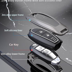 Car Metal Alloy Car Key Cover Suitable For Maruti Suzuki Baleno Ciaz Vitara Brezza S Cross Swift Ignis and Toyota Urban Cruiser