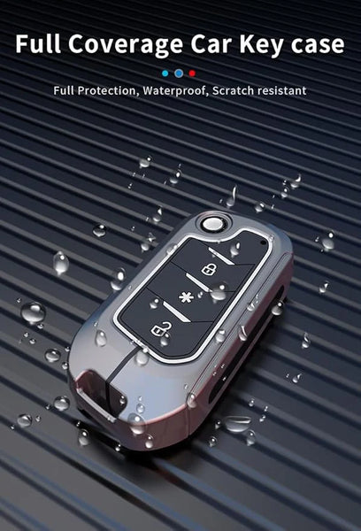 Car Metal Key Cover for Mahindra Thar Roxx, Scorpio N, XUV3X0, XUV700, XUV400, Bolero Neo, Bolero 2020, Scorpio Classic, Thar 2020 Zinc Alloy