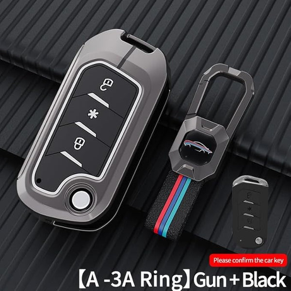 Car Metal Key Cover for Mahindra Thar Roxx, Scorpio N, XUV3X0, XUV700, XUV400, Bolero Neo, Bolero 2020, Scorpio Classic, Thar 2020 Zinc Alloy