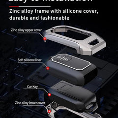 Car Metal Key Cover For Toyota Innova Crysta, Hilux