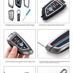 Car Metal Key Cover For Toyota Innova Crysta, Hilux