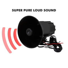 Car Siren Speaker,12V 50W 7 Tone Sound Car Siren Vehicle Horn with Mic PA Speaker