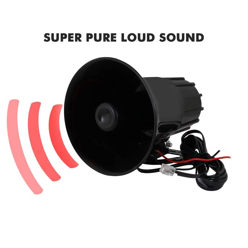 Car Siren Speaker,12V 50W 7 Tone Sound Car Siren Vehicle Horn with Mic PA Speaker