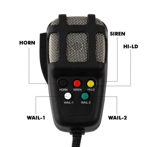 Car Siren Speaker,12V 50W 7 Tone Sound Car Siren Vehicle Horn with Mic PA Speaker