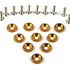 Car Universal Screw Washer Car Fender M6 Bolt Screw+Bumper Washer JDM 10pcs-Purple