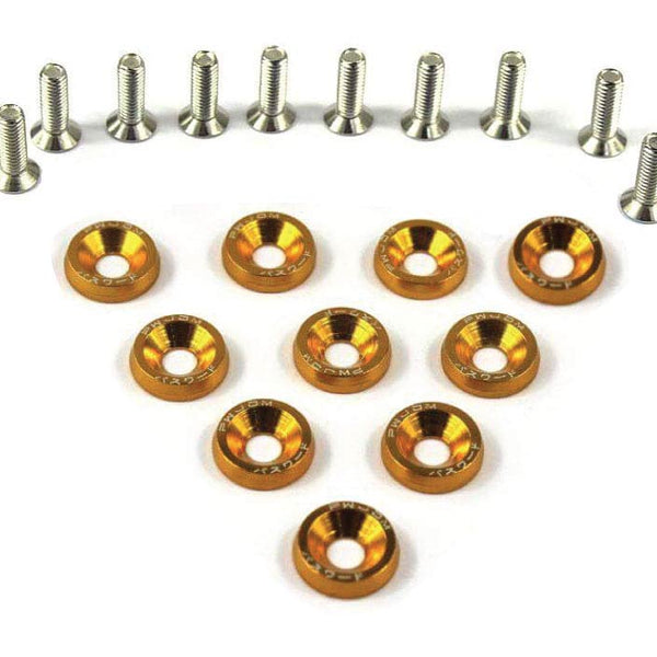 Car Universal Screw Washer Car Fender M6 Bolt Screw+Bumper Washer JDM 10pcs-Purple