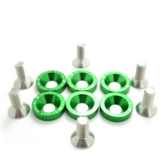 Car Universal Screw Washer Car Fender M6 Bolt Screw+Bumper Washer JDM 10pcs-Purple