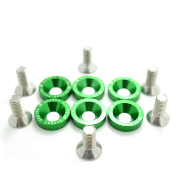 Car Universal Screw Washer Car Fender M6 Bolt Screw+Bumper Washer JDM 10pcs-Purple