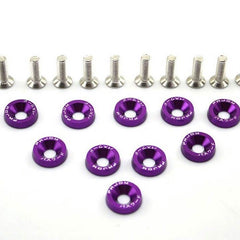 10 Pcs Car Universal Screw Washer Car Fender M6 Bolt Screw+Bumper Washer JDM
