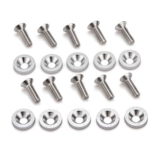 Car Universal Screw Washer Car Fender M6 Bolt Screw+Bumper Washer JDM 10pcs-Purple