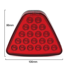 Car Warning Light LED Flash Strobe Lamps Motorcycle Tail Light Auto Brake Light Red Car-styling Triangle Reversing Lamp 20 LED