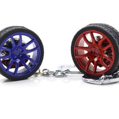Car Wheel Keychain With Disc Brakes Keyring Tire Tyre (Assorted Color & Shape)