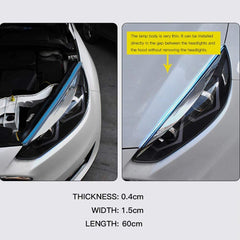 Car White Amber Stick-on Above Headlamp Flow LED Sequential Daytime Running Lights