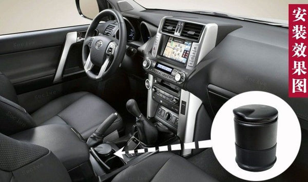 Portable Car Cup holder LED Cigarette Ashtray Holder-Black