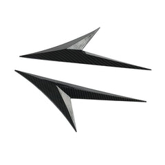 2pcs ABS Carbon Black Car Air Flow Intake Vent Cover Hood Bonnet Scoop