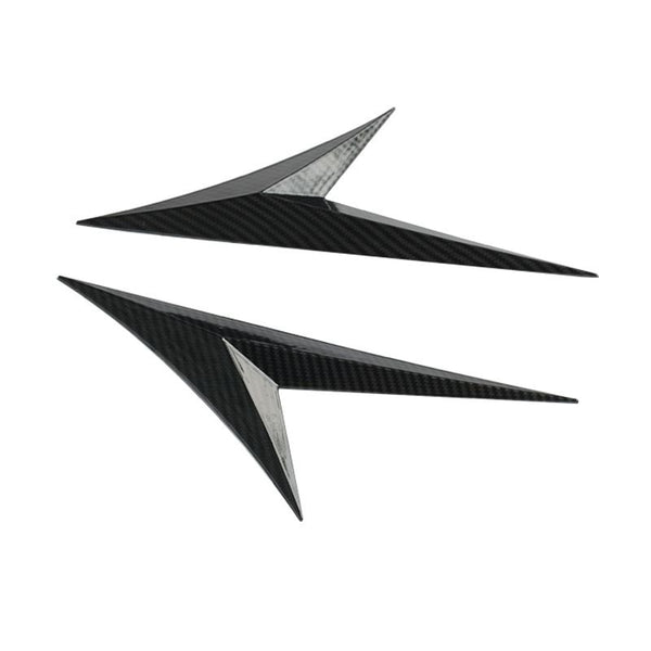 2pcs ABS Carbon Black Car Air Flow Intake Vent Cover Hood Bonnet Scoop