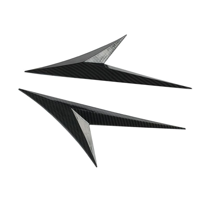 2pcs ABS Carbon Black Car Air Flow Intake Vent Cover Hood Bonnet Scoop