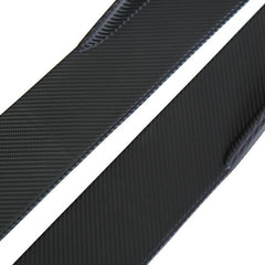 2pcs Universal Carbon Big Black Car Side Skirt Rocker Splitters Winglet Wings Canard Diffuser