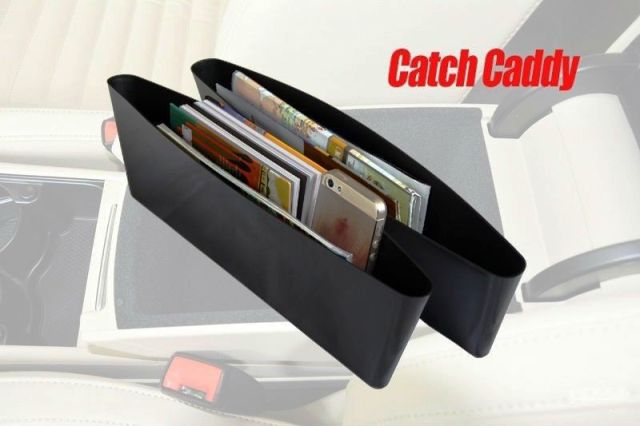 2pcs Catch Caddy Car Seat Catcher, Car Organizer Beige Color