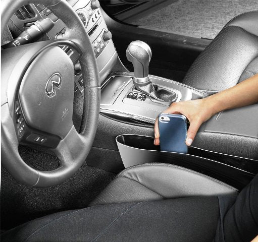 2pcs Catch Caddy Car Seat Catcher Car Organizer Black Color