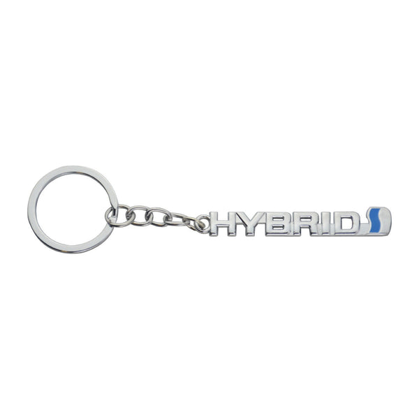 Chrome Silver Hybrid 3D Logo Emblem Metal Keychain For Bikes And Cars