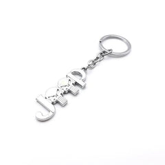 Chrome Silver JEEP 3D Logo Emblem Metal Keychain For Bikes And Cars