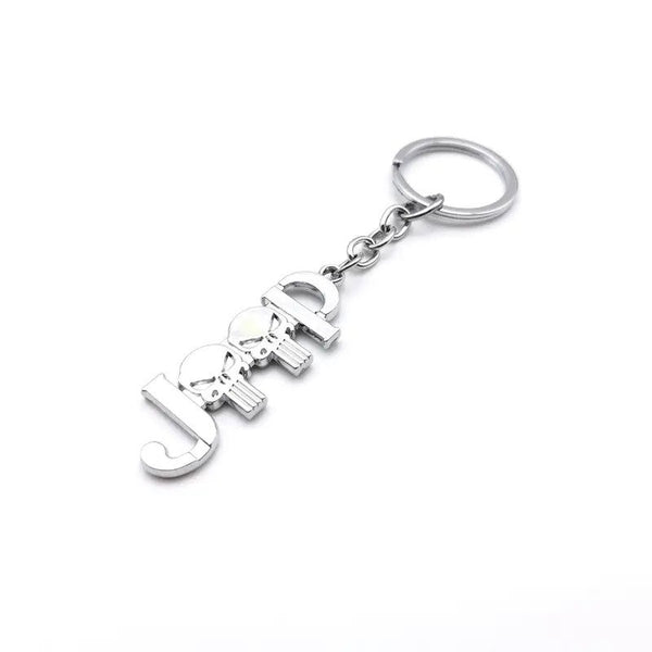 Chrome Silver JEEP 3D Logo Emblem Metal Keychain For Bikes And Cars
