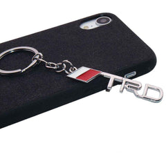 Chrome Silver TRD 3D Logo Emblem Metal Keychain For Bikes And Cars