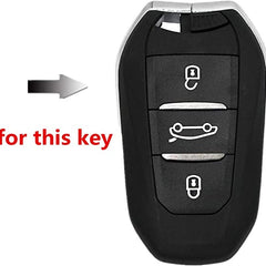Citroen C5 Air Cross 3 Button Smart Key Cover Case With Keychain