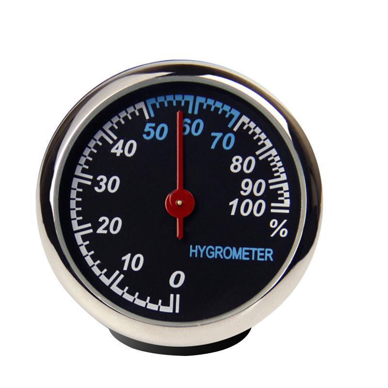 3Pcs Car 4cm Quartz Time Clock, Temperature Thermometer, Hygrometer Moisture Meter