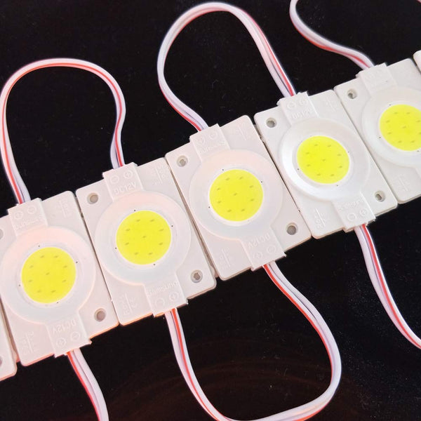 10pcs White 2.4W Injection COB LED Module 6000-6500K DC12V